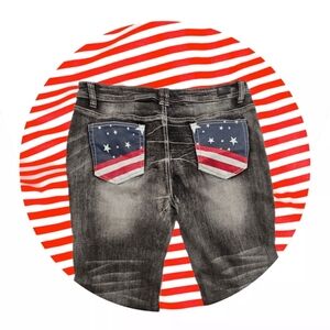 Fashion American Flag Stretch Jeans